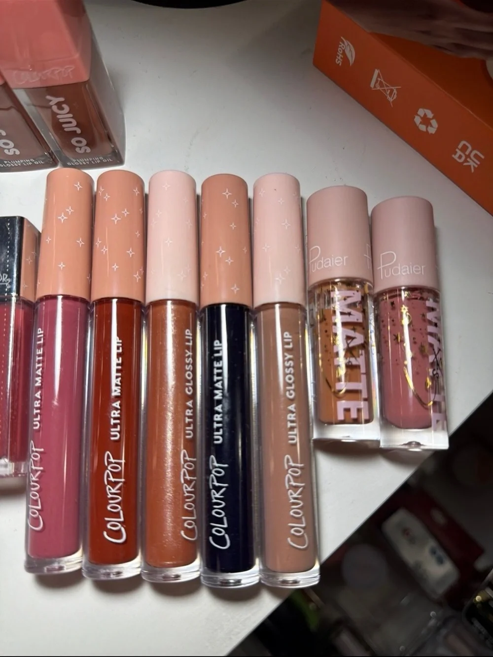ColourPop Lip Gloss & Liquid Lipstick Set in Pink, Nude, Brown